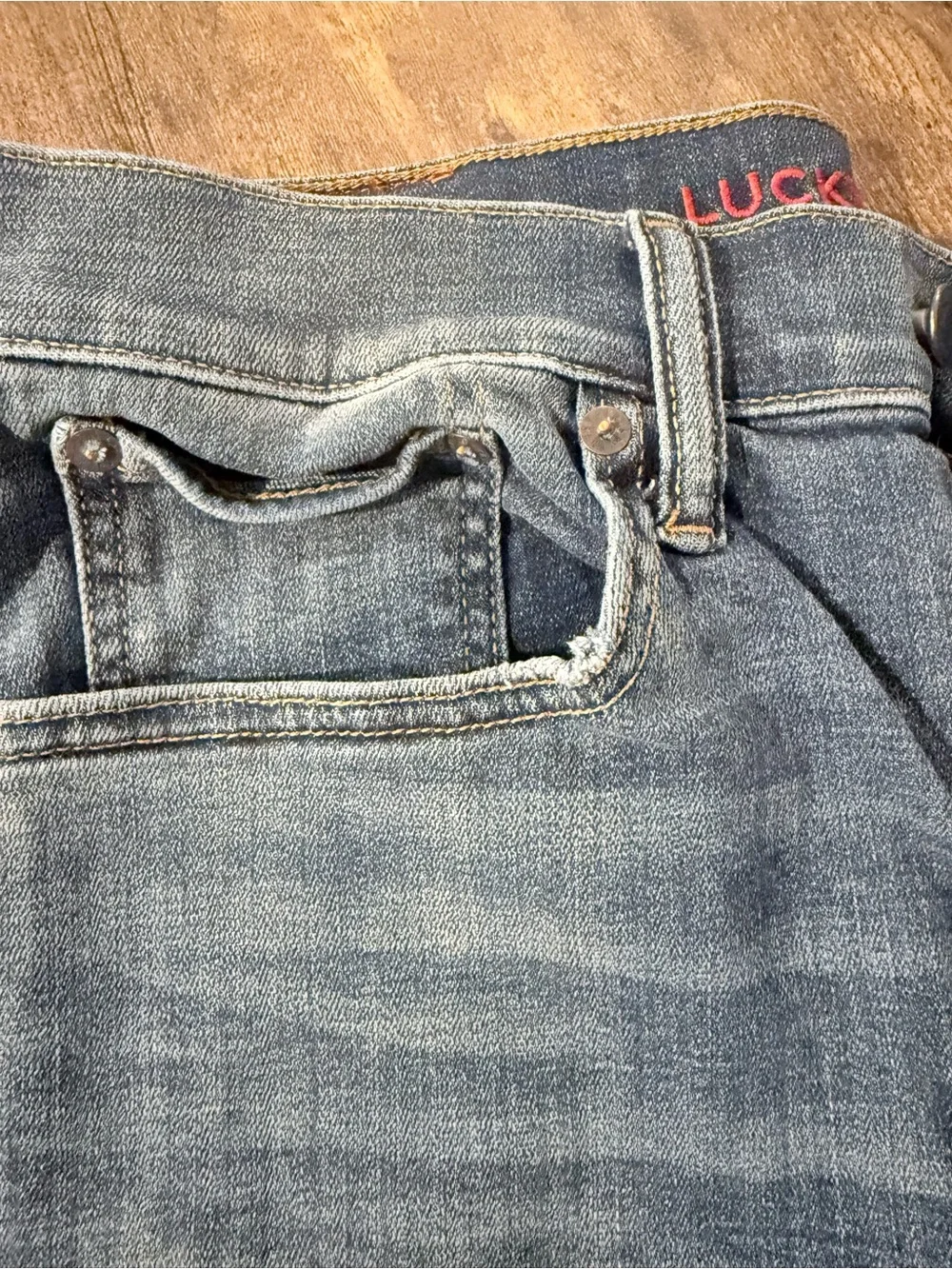 Lucky Brand Men's Straight Jeans in Light Wash Blue
